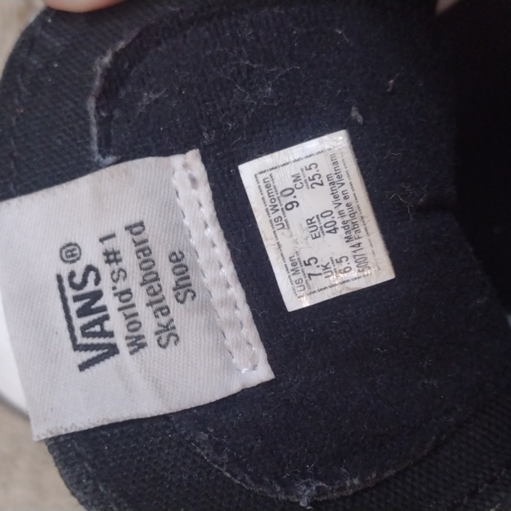 Vans Skate Hi Size 7.5/9 Black/White - Picture 8 of 11